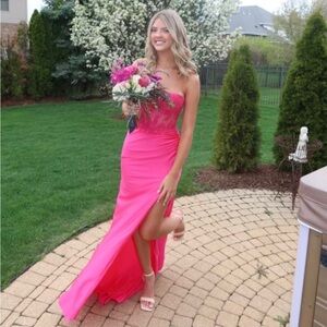 Sherri Hill Bright Fuchsia Dress (55334)